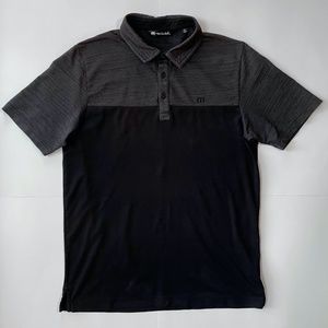 Travis Mathew Black Color Block Polo Size Medium